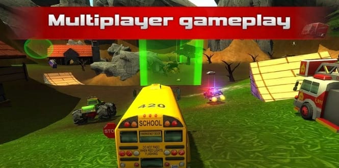 《崩溃卡车2》中文版 是一款赛车竞速类游戏，玩家需要在设有坡道、环圈和奇异地形的巨大地图上飞驰