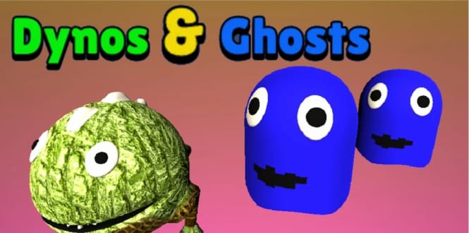 《鬼鬼和迪诺斯 Dynos &amp; Ghosts Dynos &amp; Ghosts》英文版：是一款冒险街机游戏