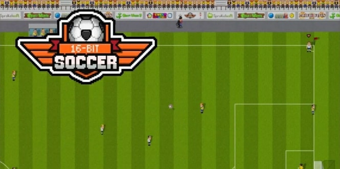 《16-Bit Soccer》英文版：是一款像素足球竞技游戏