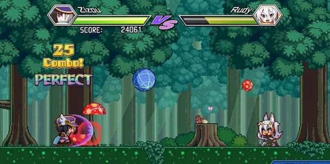 《魔神少女音乐外传》中文版 原作中的角色均会登场，玩家可以操作自己喜欢的角色，进行音乐动作游戏